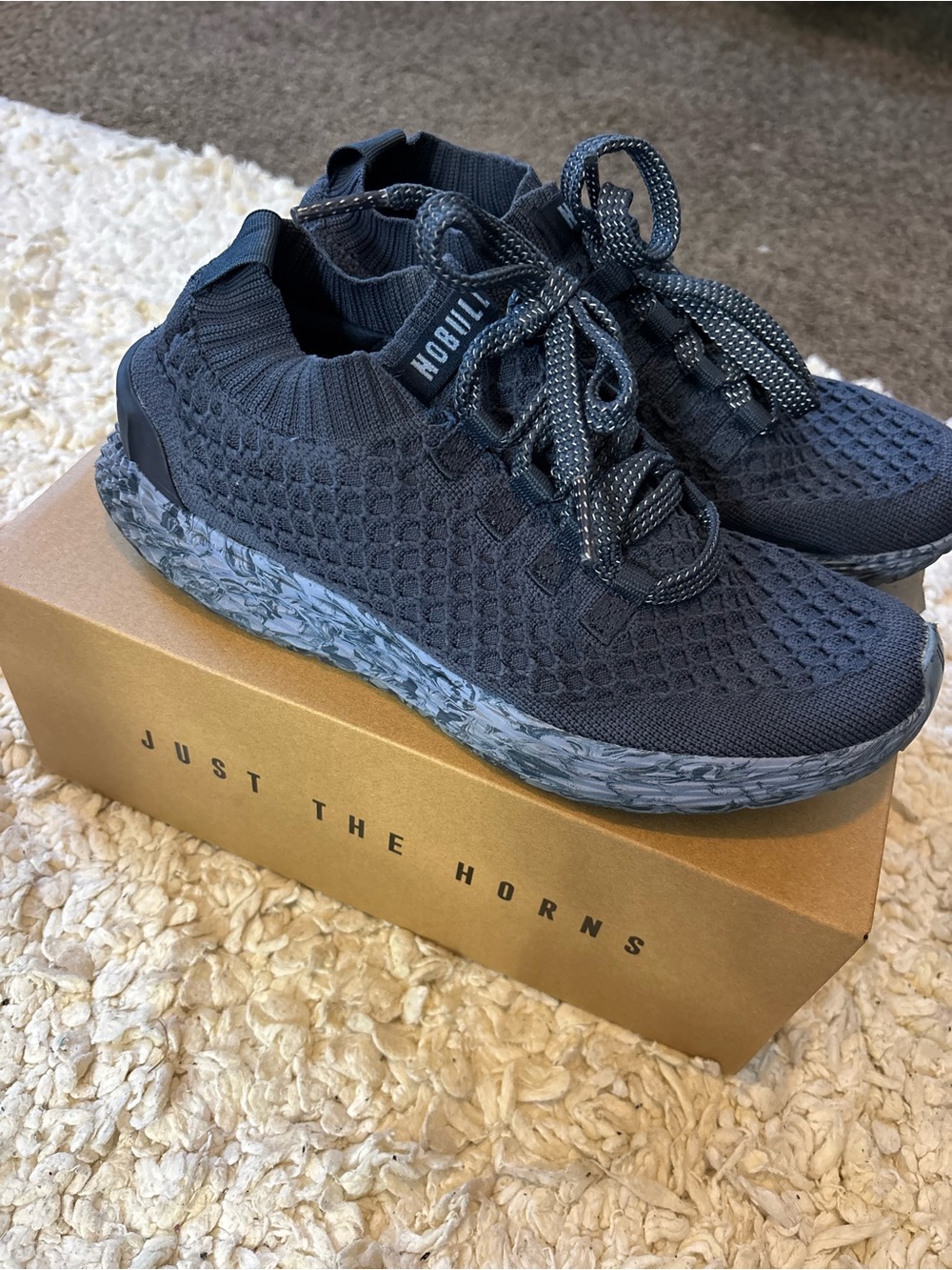 Nobull Unisex Diamond Knit Runner Runners Navy Swirl with Box M6.5 W8 EUR39